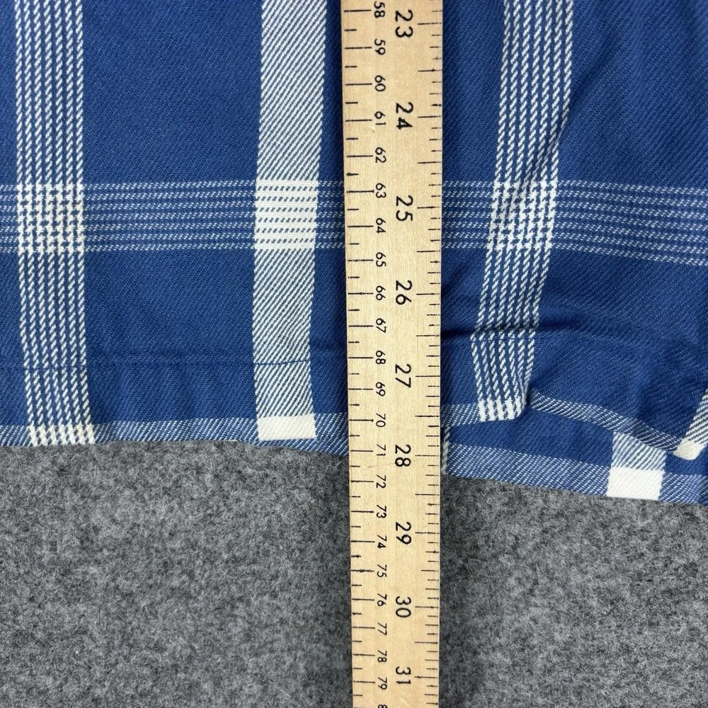 Rustic Outfitters Shacket Mens 2XL Full Zip Blue Plaid Shirt Jacket Outdoors